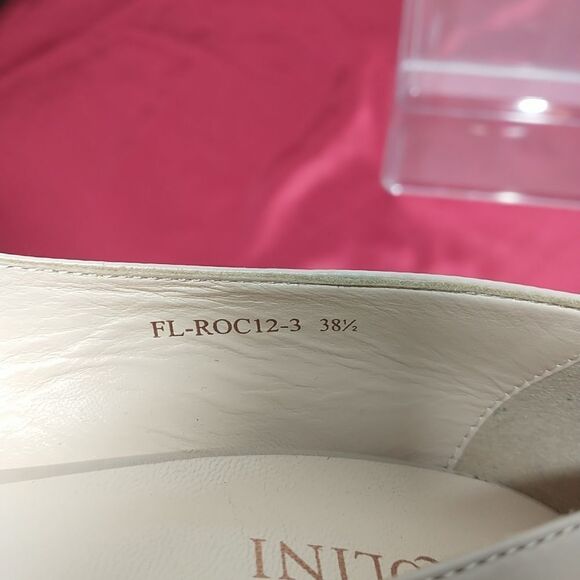 Pazolini Beige Patent Leather Heel Pump Shoes Size 38.5/US 8.5. - Picture 9 of 14